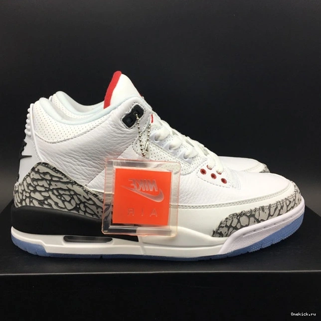 One Kick 3851 Tailored Free Throw Jordan3 Cement 923096- Line White 1029
